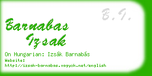 barnabas izsak business card